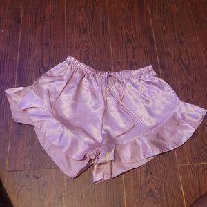 Pink pajama shorts